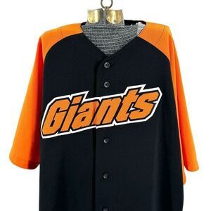 Vintage SF San Francisco GIANTS Majestic Jersey Sewn *Front Patch* Mens‎ 2XL